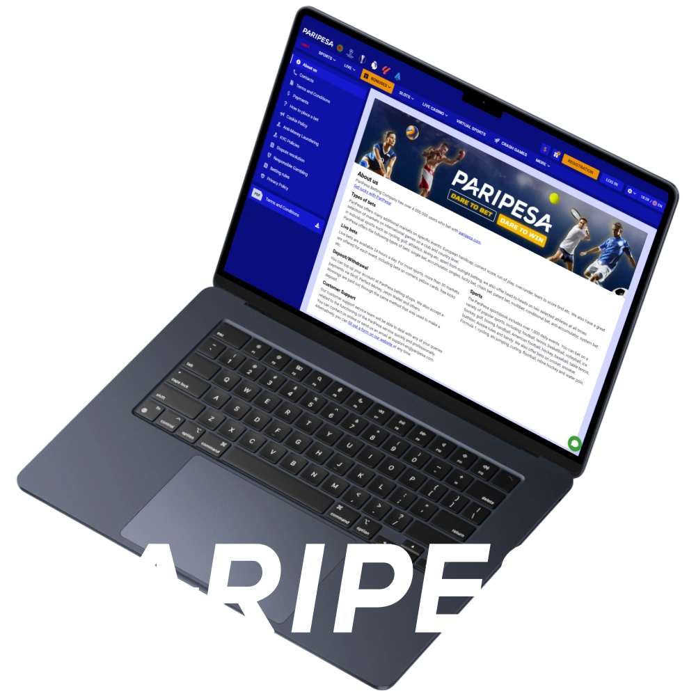 The PariPesa online gambling platform.