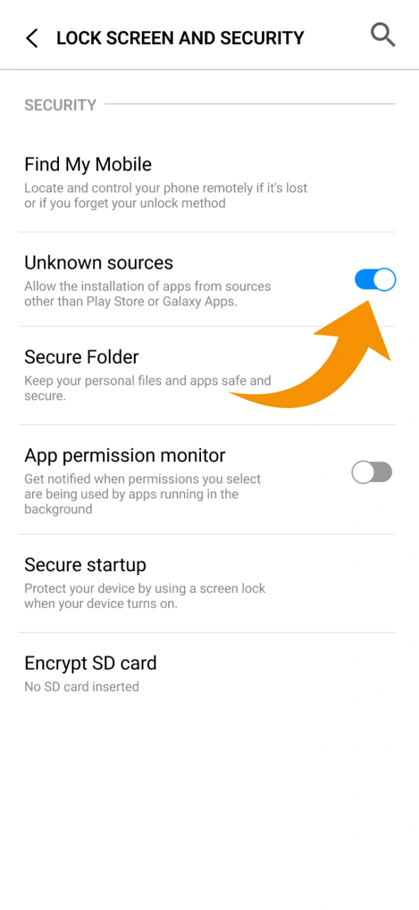 Allow installing in your settings to install properly Paripesa app.
