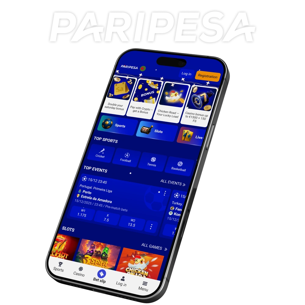 With the PariPesa app you can enjoy shuffleboard and casino games on your phone.