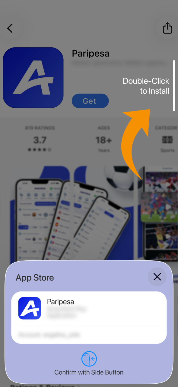Follow those instructions to get Paripesa iOS app.