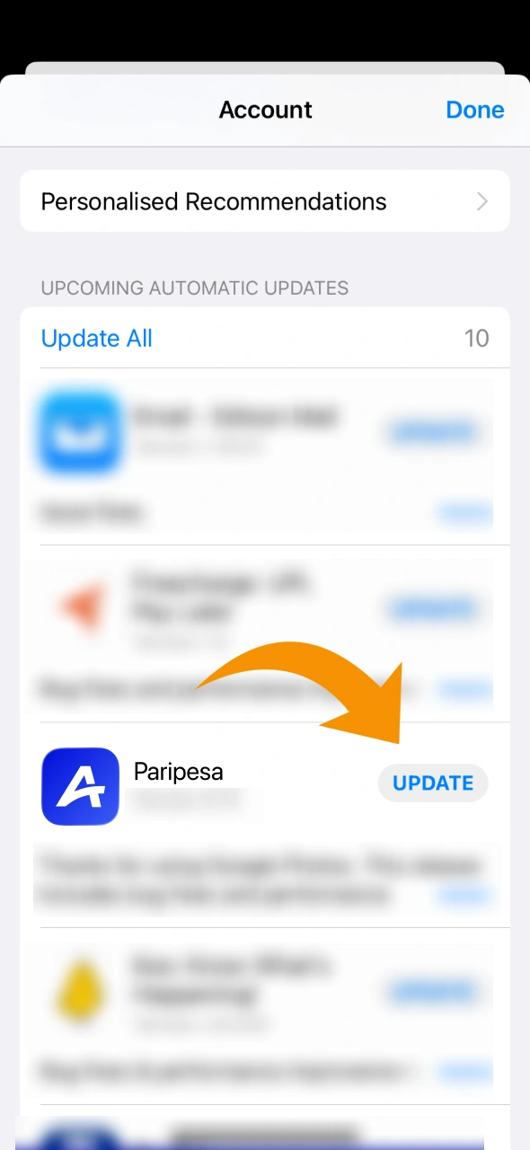 Visit Updates page and find Paripesa app.