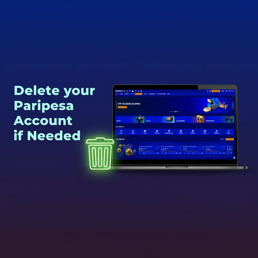 Steps to close your Paripesa account: Account settings, contact support, verify ID, withdraw balance, confirmation.