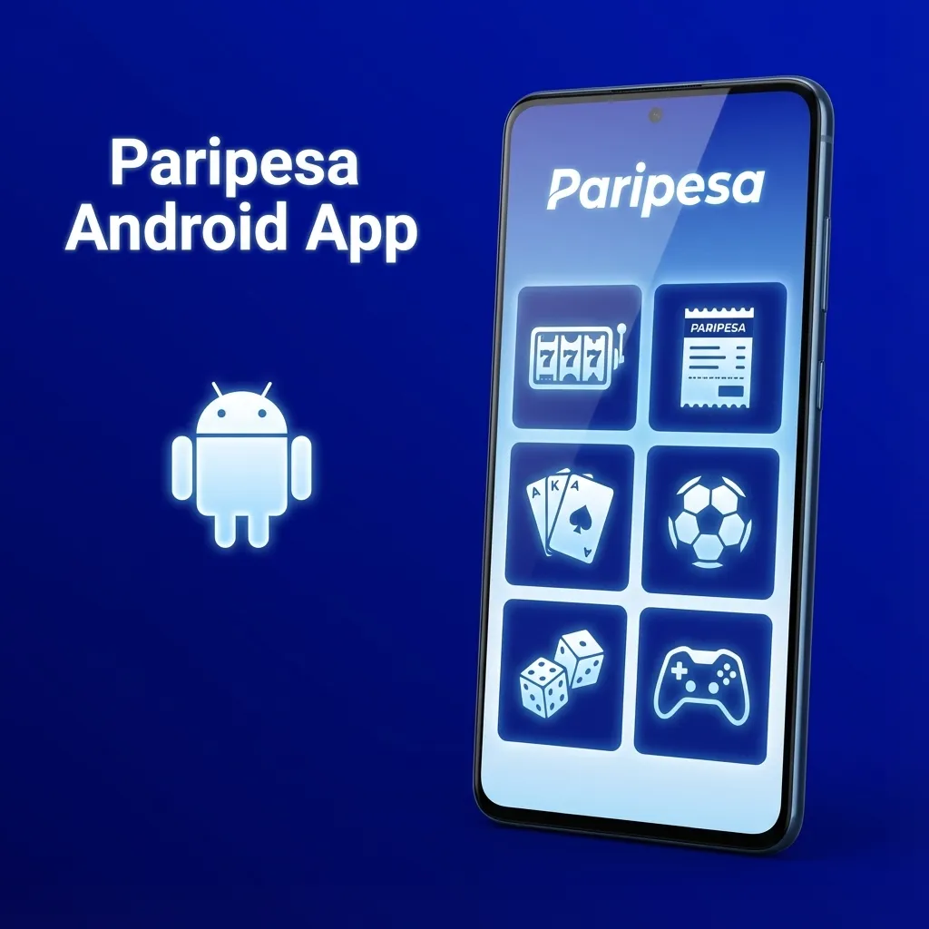 Screenshot of Paripesa Android app showing mobile sports betting and casino options with installation steps displayed above