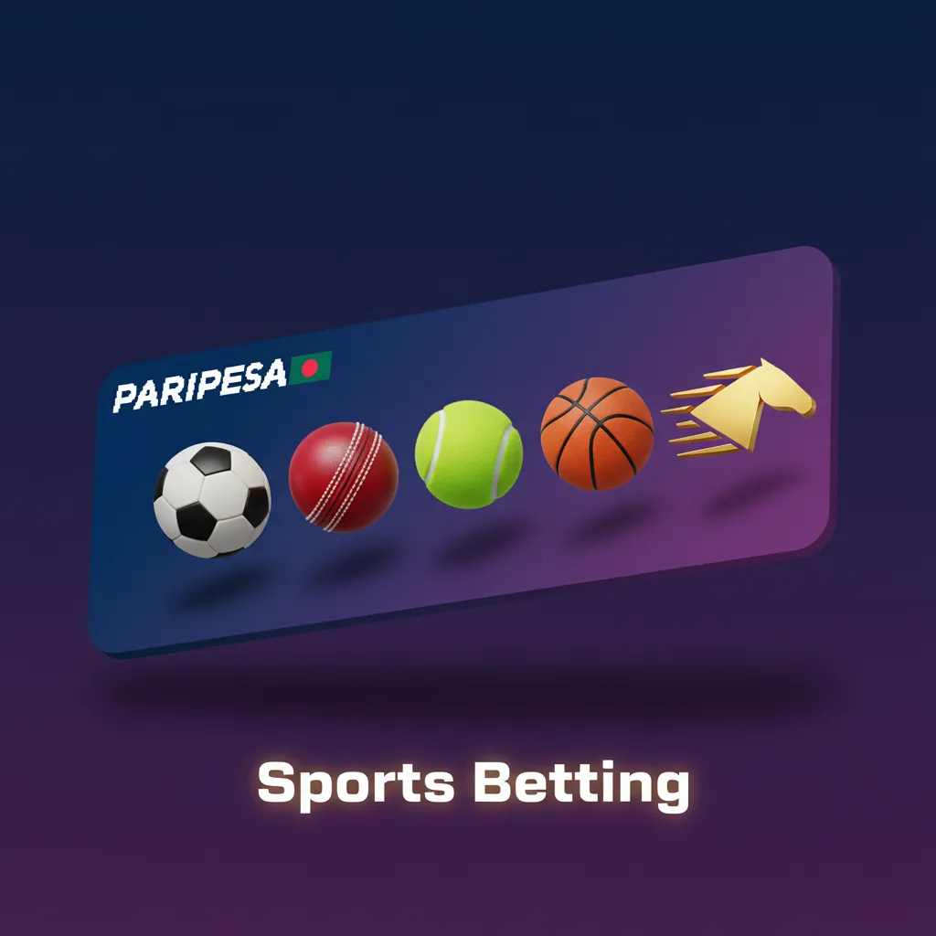 Paripesa sports betting banner showing icons for cricket, football, tennis, kabaddi, esports, and more with live markets.