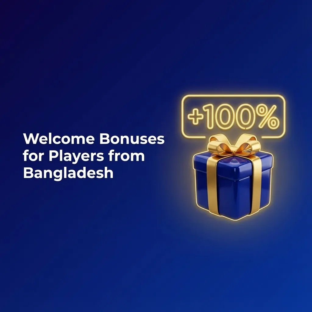 Bangladesh welcome offer banner showing 100% sports and casino bonuses up to 41,169 BDT with terms and wagering